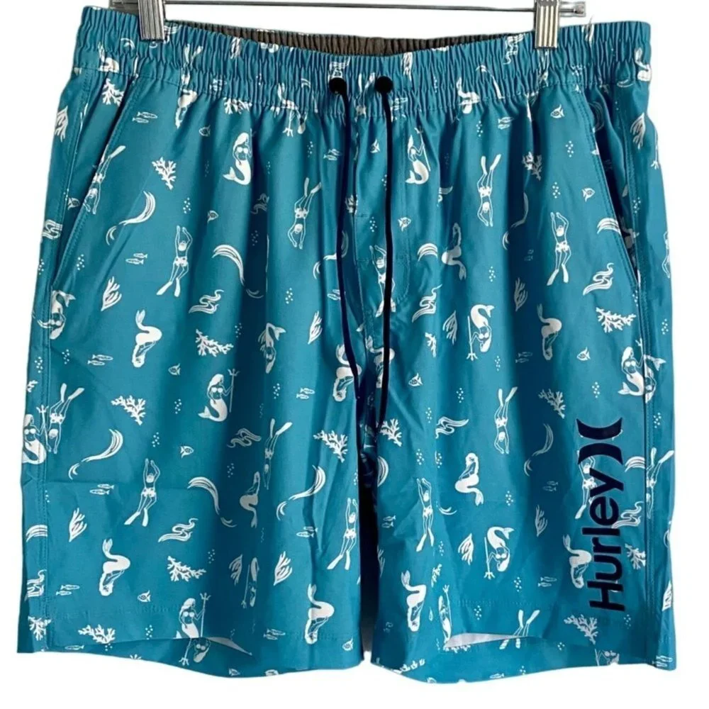 Hurley Volley Swim Shorts Men's Medium Pockets NEW NWT